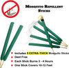 Mosquito Repellent Sticks Extra-Thick - Outdoor Use Reaches Up to 10-12 feet - Each Stick Burns for Hours