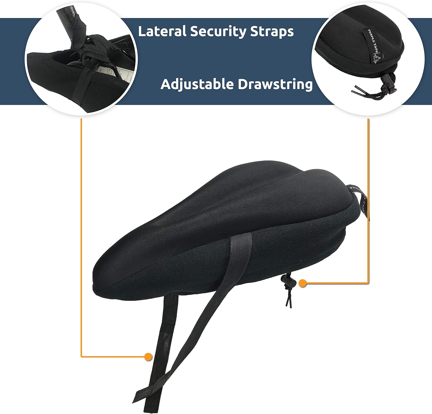 Elite Gel Bike Seat Cushion - Extra Soft Bicycle Saddle Cover for Spin Bikes and Outdoor Biking