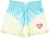 Adorable Care Bears Junior Girls Tie-Dye Crop Top and Shorts Set: Spread Love and Cheer!