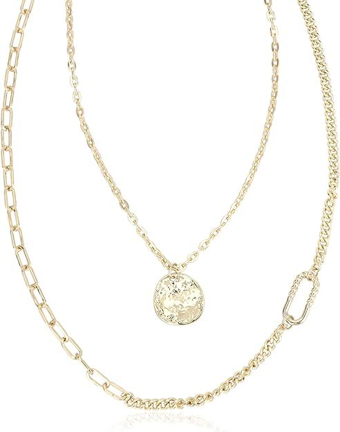 3 layer gold chain top