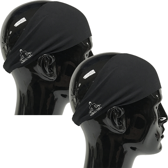 Headbands for Men and Women - Mens Sweatband & Sports Headband Moisture Wicking Workout Sweatbands for Running, Cross Training, Yoga and Bike Helmet Friendly - TempleTape.com