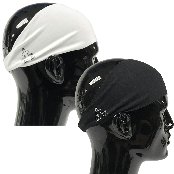 Headbands for Men and Women - Mens Sweatband & Sports Headband Moisture Wicking Workout Sweatbands for Running, Cross Training, Yoga and Bike Helmet Friendly - TempleTape.com