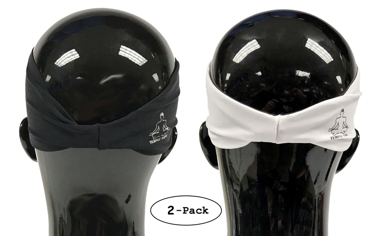 Headbands for Men and Women - Mens Sweatband & Sports Headband Moisture Wicking Workout Sweatbands for Running, Cross Training, Yoga and Bike Helmet Friendly - TempleTape.com