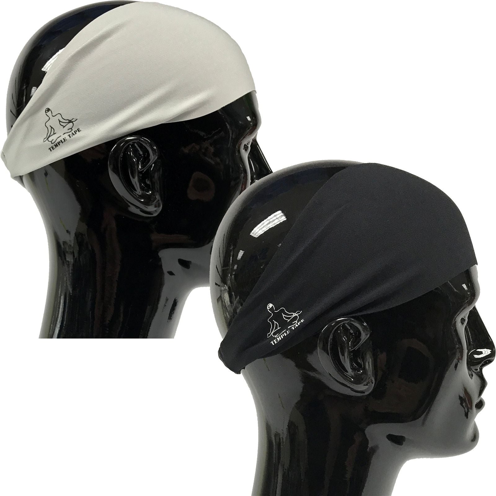 Headbands for Men and Women - Mens Sweatband & Sports Headband Moisture Wicking Workout Sweatbands for Running, Cross Training, Yoga and Bike Helmet Friendly - TempleTape.com