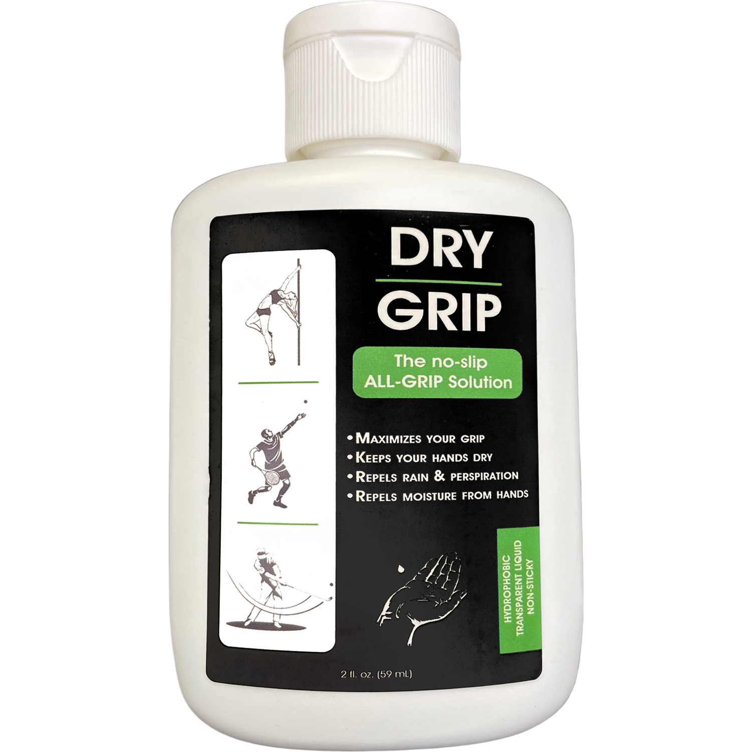 Dry Grip Pole Grip Solution - Transparent, Non Sticky, Anti-Slip Solution