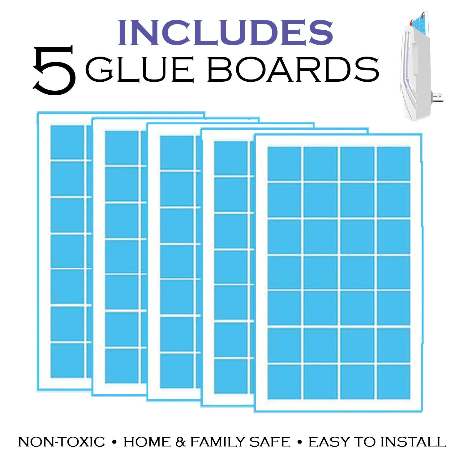 Plug in Flying Insect Trap with UV Light Lure - Perfect for Mosquito, Gnats, Moths, Flies & Fleas - TempleTape.com