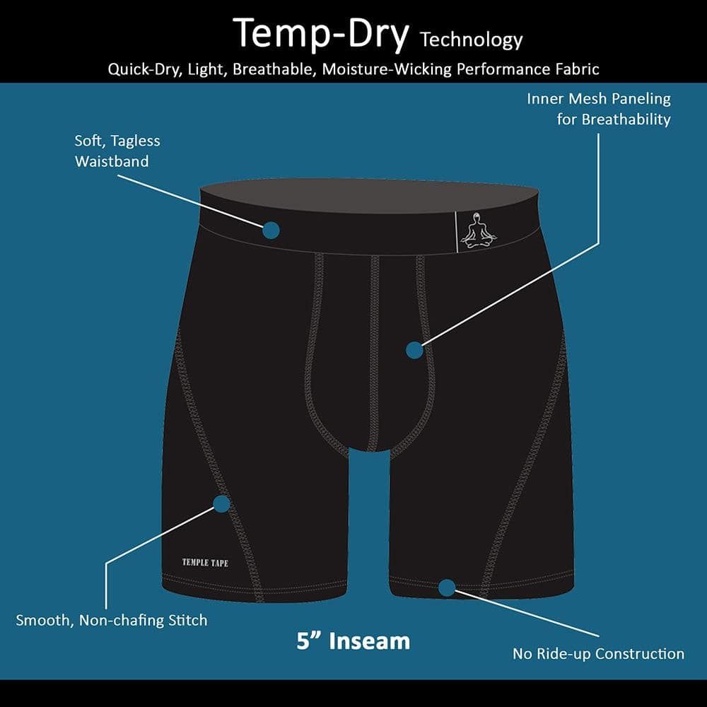 Sports Performance Underwear - Boxer Briefs with Temp-dry® Bundle & Save - 6 Pack - TempleTape.com