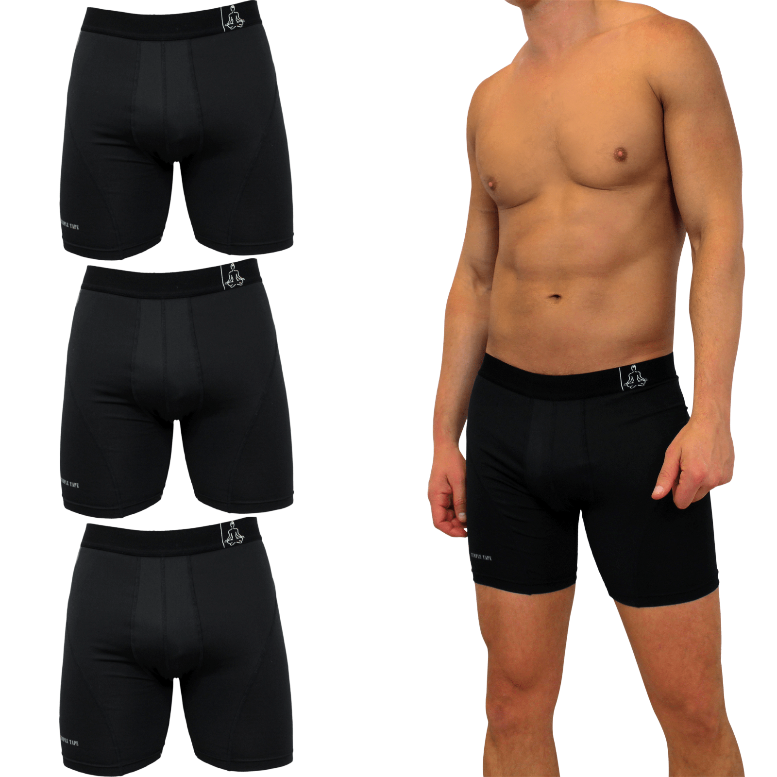 Sports Performance Underwear - Boxer Briefs with Temp-dry® technology - 3 Pack - TempleTape.com
