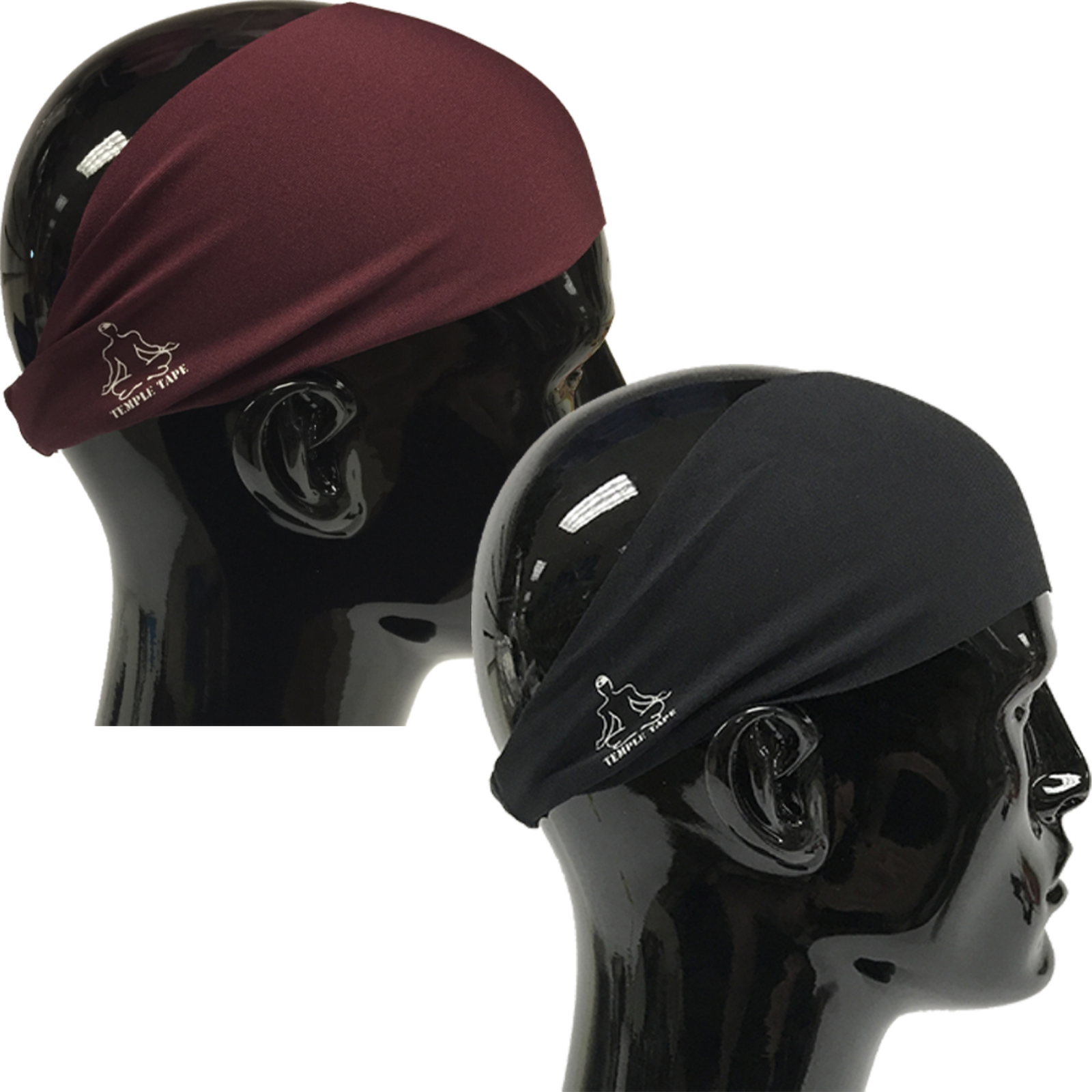 TEMPLE TAPE PERFORMANCE SWEATBANDS - 2 PACK - Color Selection Of Your Choice - TempleTape.com