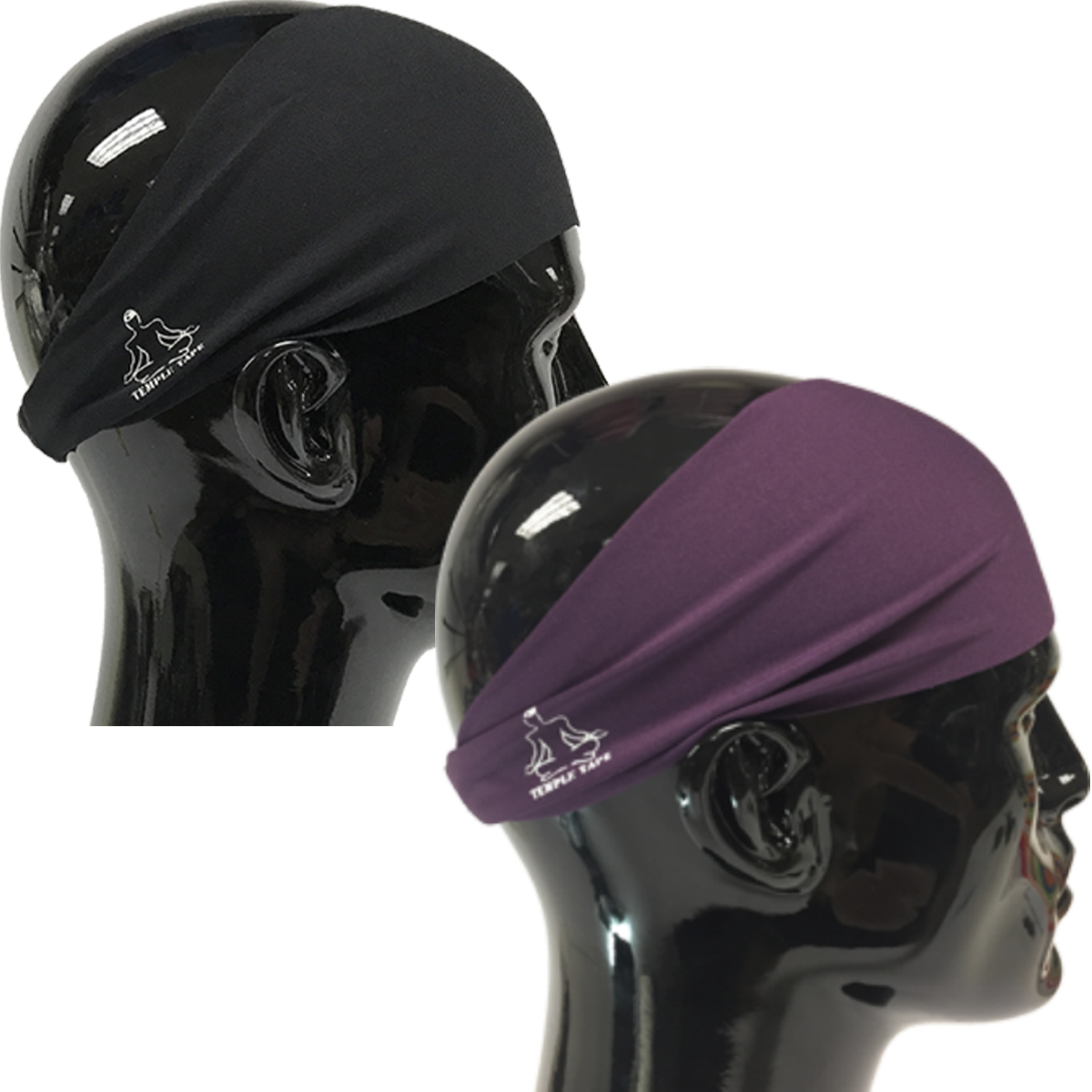 TEMPLE TAPE PERFORMANCE SWEATBANDS - 2 PACK - Color Selection Of Your Choice - TempleTape.com
