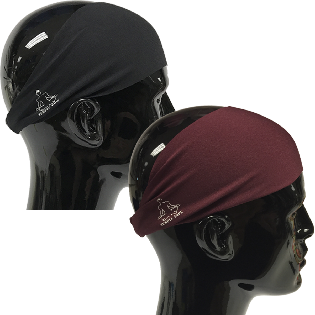 TEMPLE TAPE PERFORMANCE SWEATBANDS - 2 PACK - Color Selection Of Your Choice - TempleTape.com