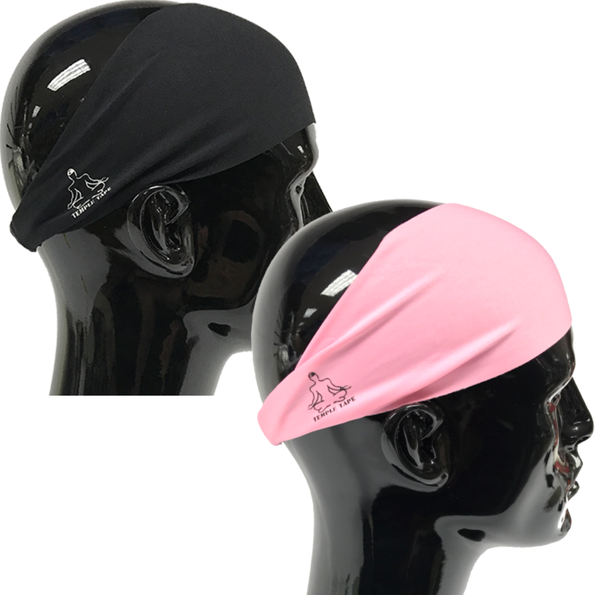 TEMPLE TAPE PERFORMANCE SWEATBANDS - 2 PACK - Color Selection Of Your Choice - TempleTape.com