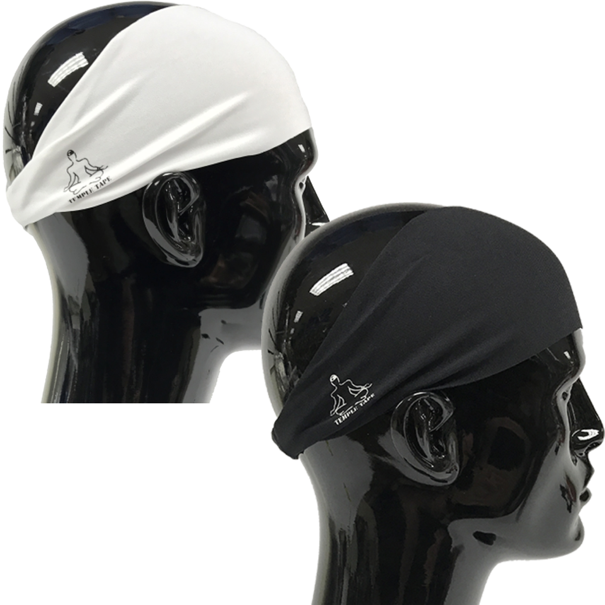 TEMPLE TAPE PERFORMANCE SWEATBANDS - 2 PACK - Color Selection Of Your Choice - TempleTape.com