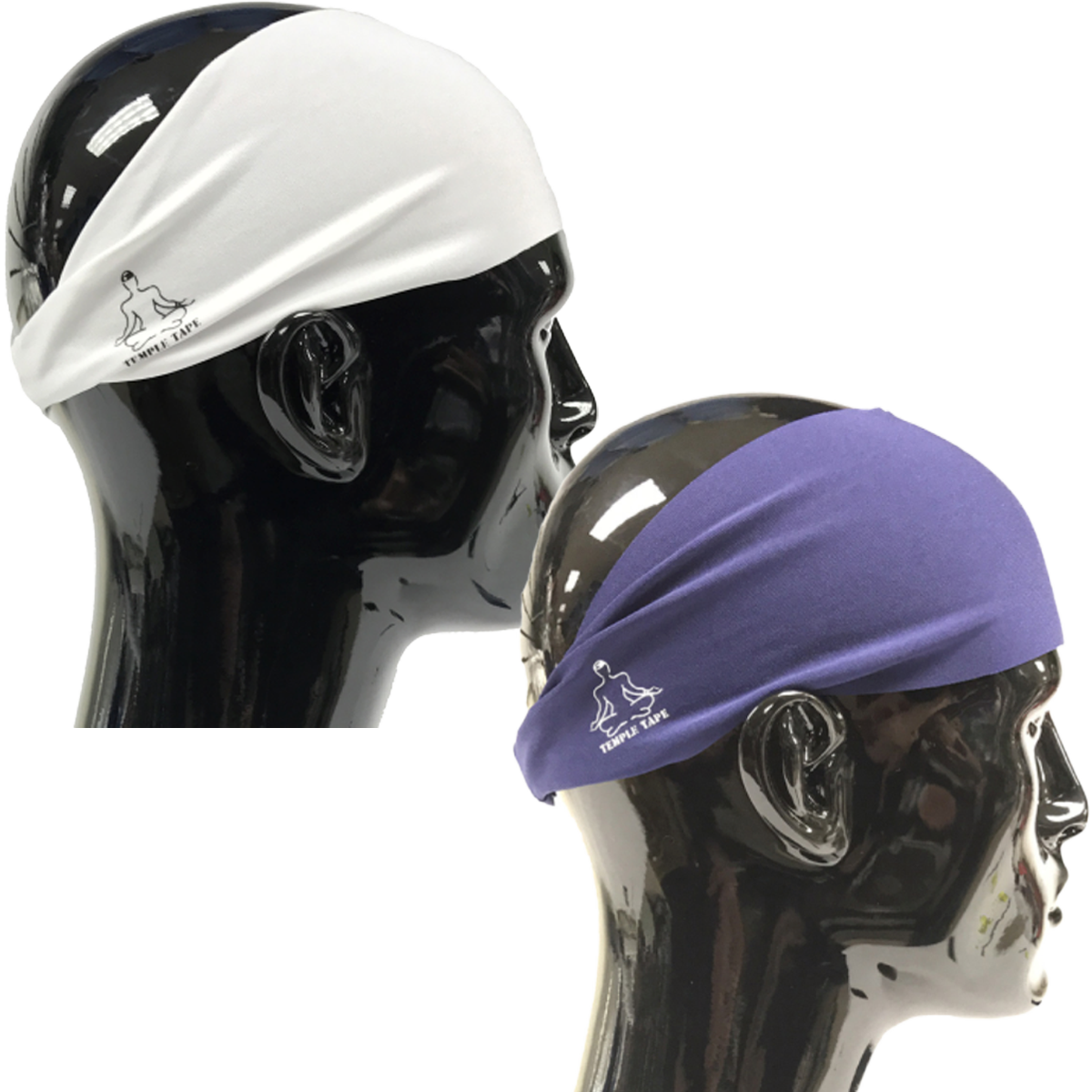 TEMPLE TAPE PERFORMANCE SWEATBANDS - 2 PACK - Color Selection Of Your Choice - TempleTape.com