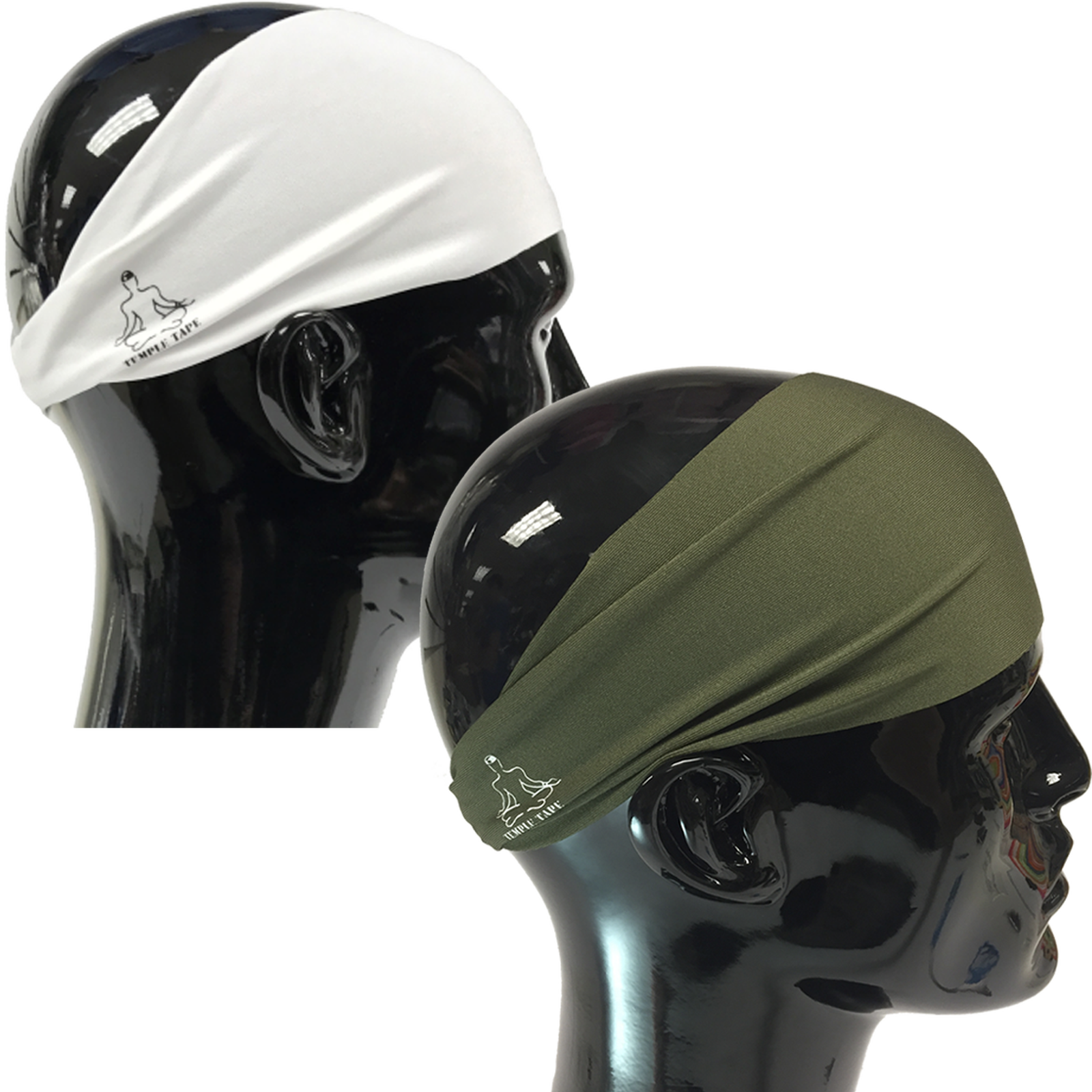 TEMPLE TAPE PERFORMANCE SWEATBANDS - 2 PACK - Color Selection Of Your Choice - TempleTape.com