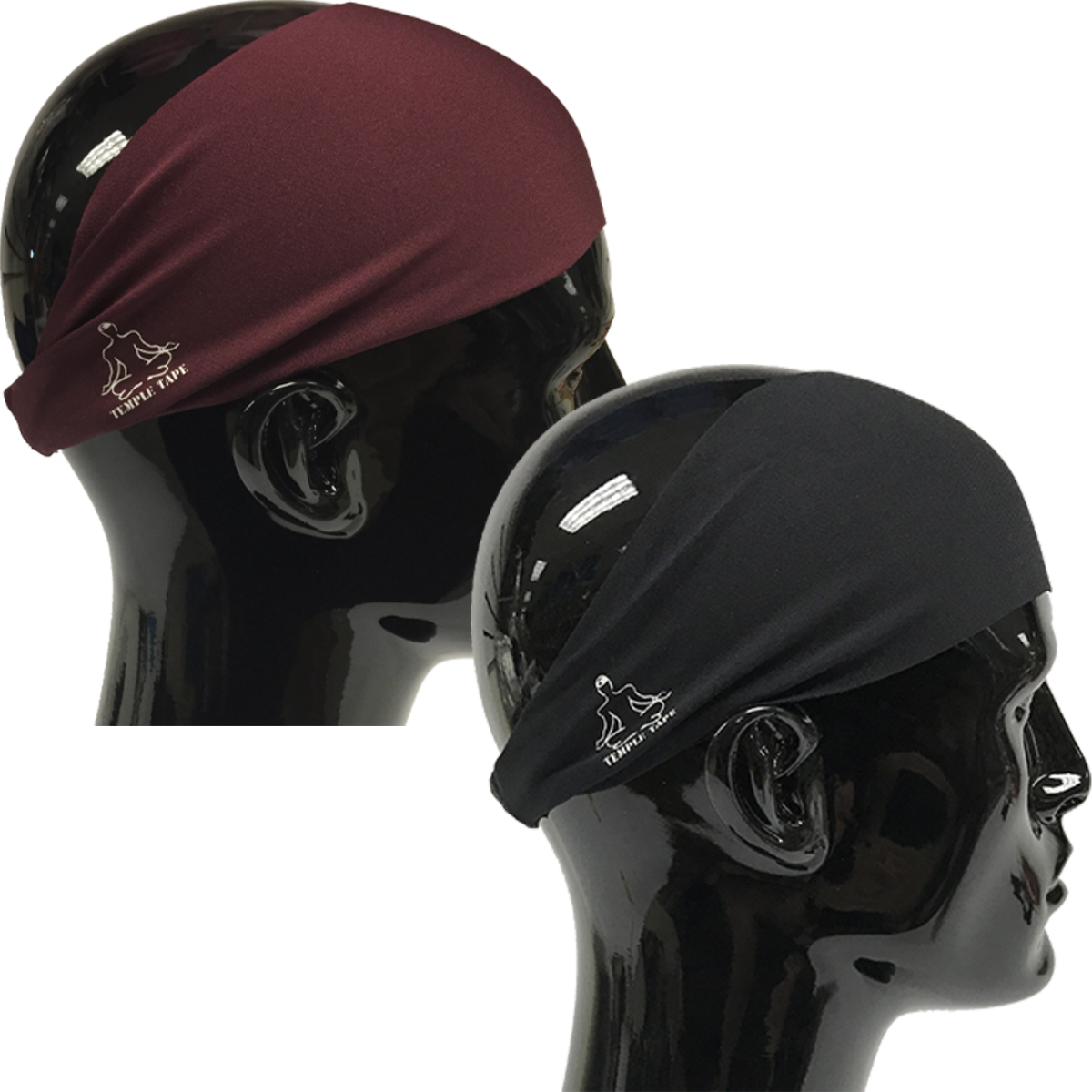 TEMPLE TAPE PERFORMANCE SWEATBANDS - 2 PACK - Color Selection Of Your Choice - TempleTape.com