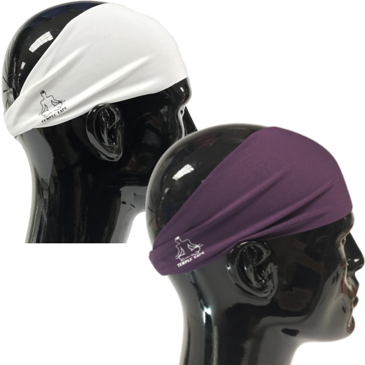 TEMPLE TAPE PERFORMANCE SWEATBANDS - 2 PACK - Color Selection Of Your Choice - TempleTape.com