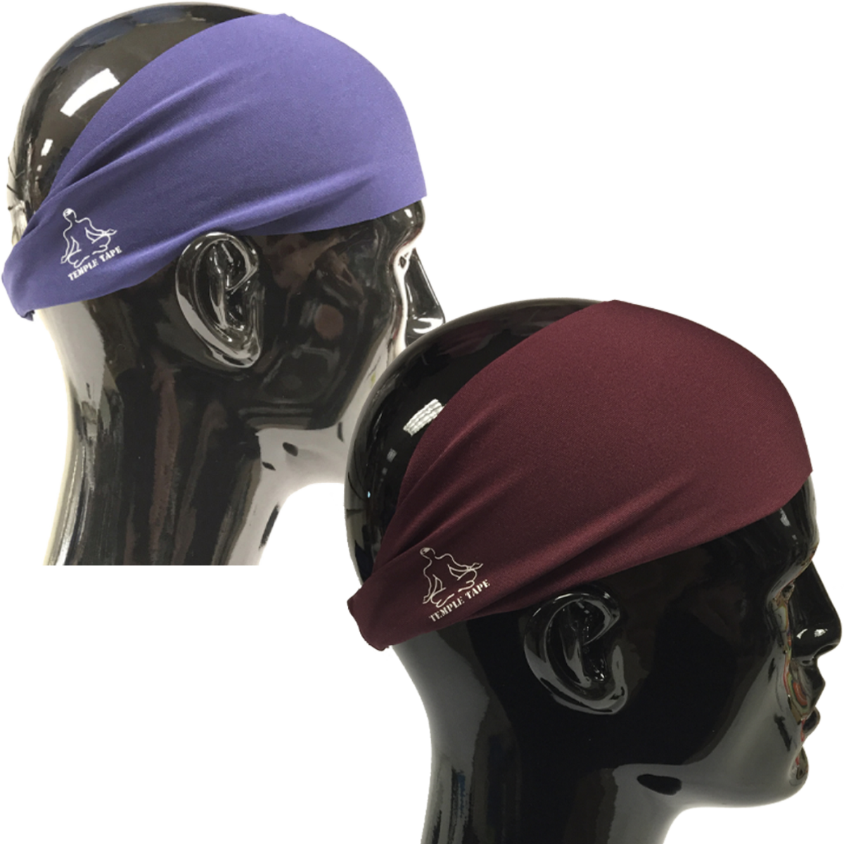 TEMPLE TAPE PERFORMANCE SWEATBANDS - 2 PACK - Color Selection Of Your Choice - TempleTape.com
