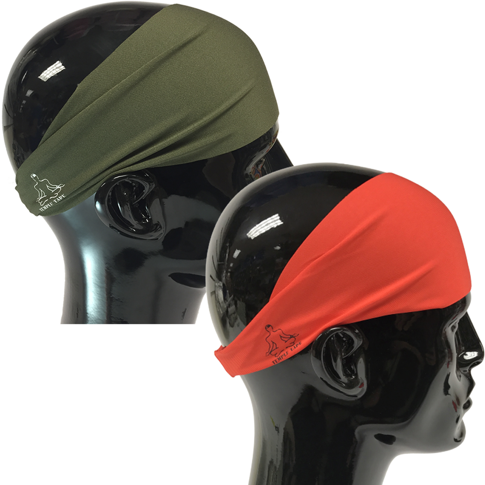 TEMPLE TAPE PERFORMANCE SWEATBANDS - 2 PACK - Color Selection Of Your Choice - TempleTape.com