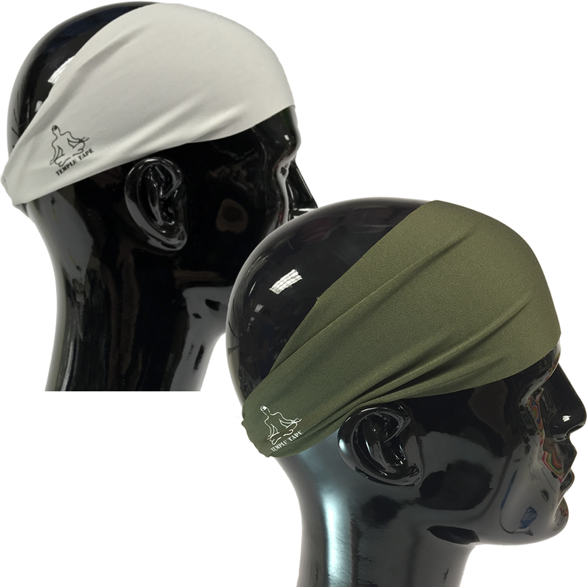 TEMPLE TAPE PERFORMANCE SWEATBANDS - 2 PACK - Color Selection Of Your Choice - TempleTape.com