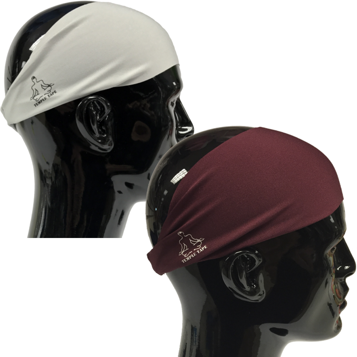 TEMPLE TAPE PERFORMANCE SWEATBANDS - 2 PACK - Color Selection Of Your Choice - TempleTape.com