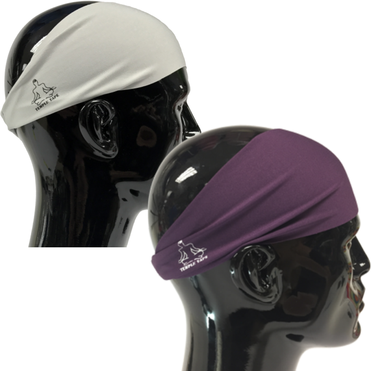 TEMPLE TAPE PERFORMANCE SWEATBANDS - 2 PACK - Color Selection Of Your Choice - TempleTape.com