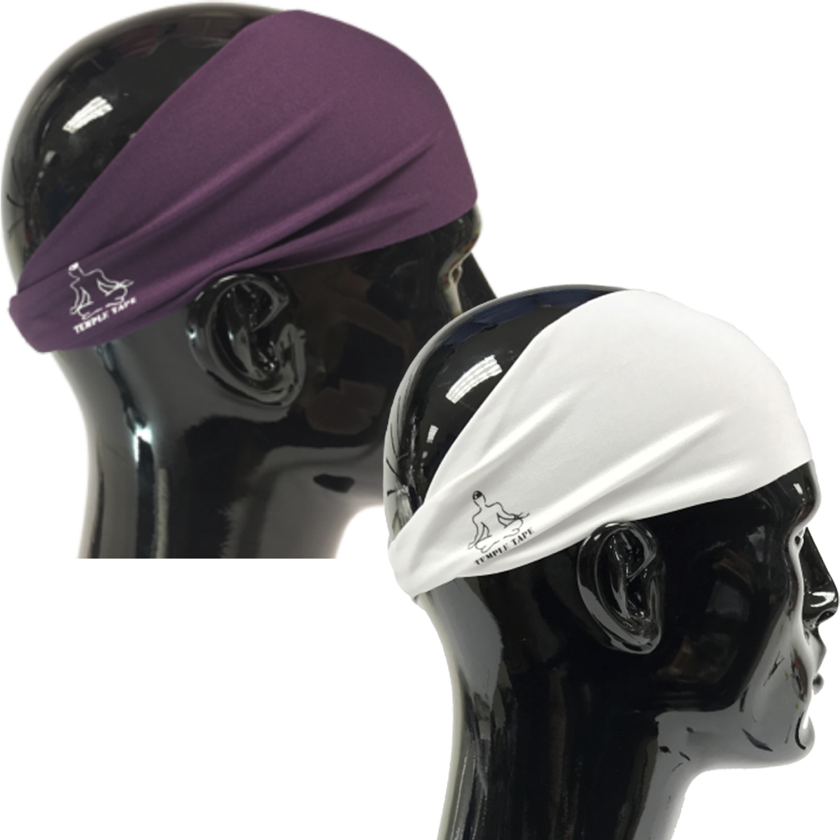 TEMPLE TAPE PERFORMANCE SWEATBANDS - 2 PACK - Color Selection Of Your Choice - TempleTape.com