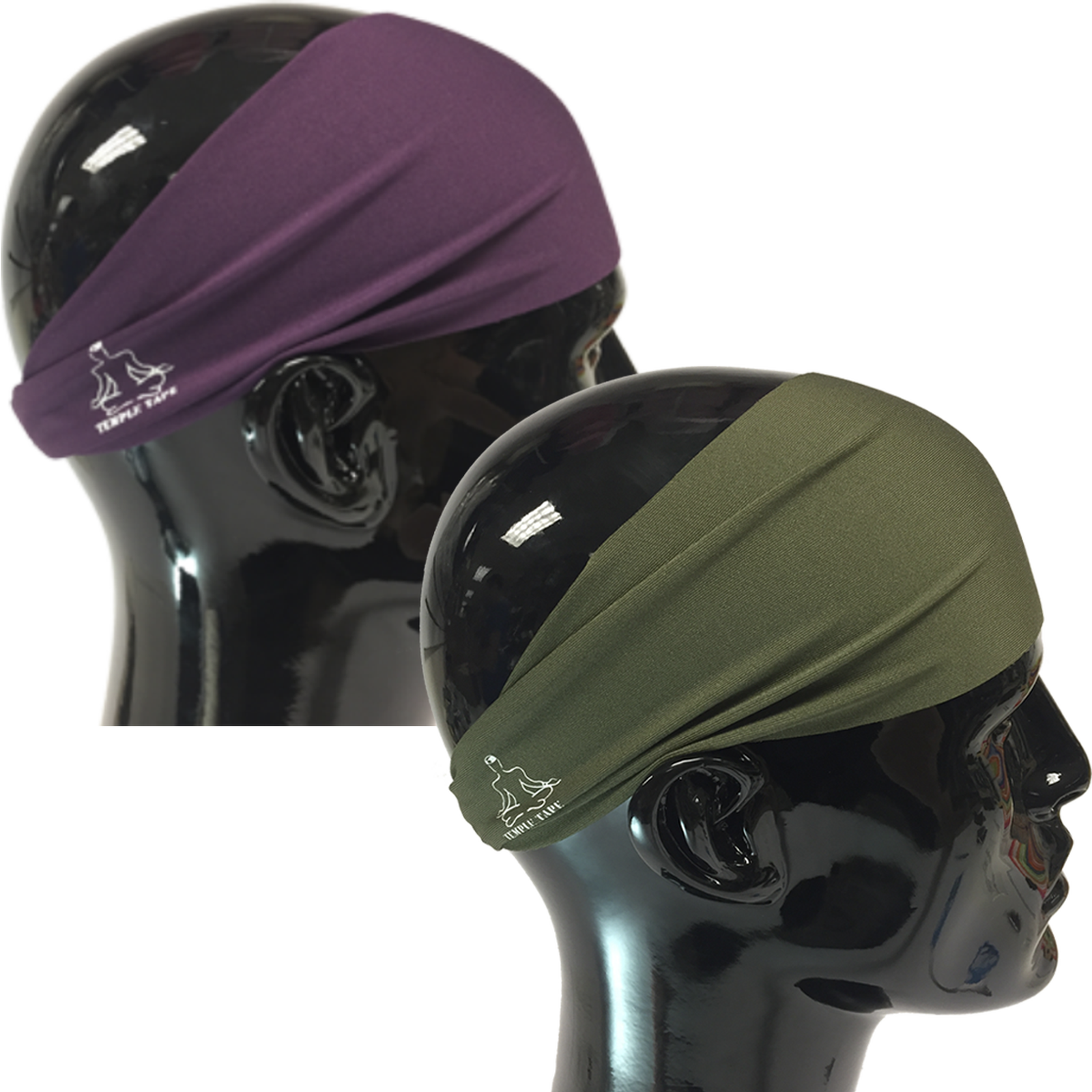 TEMPLE TAPE PERFORMANCE SWEATBANDS - 2 PACK - Color Selection Of Your Choice - TempleTape.com