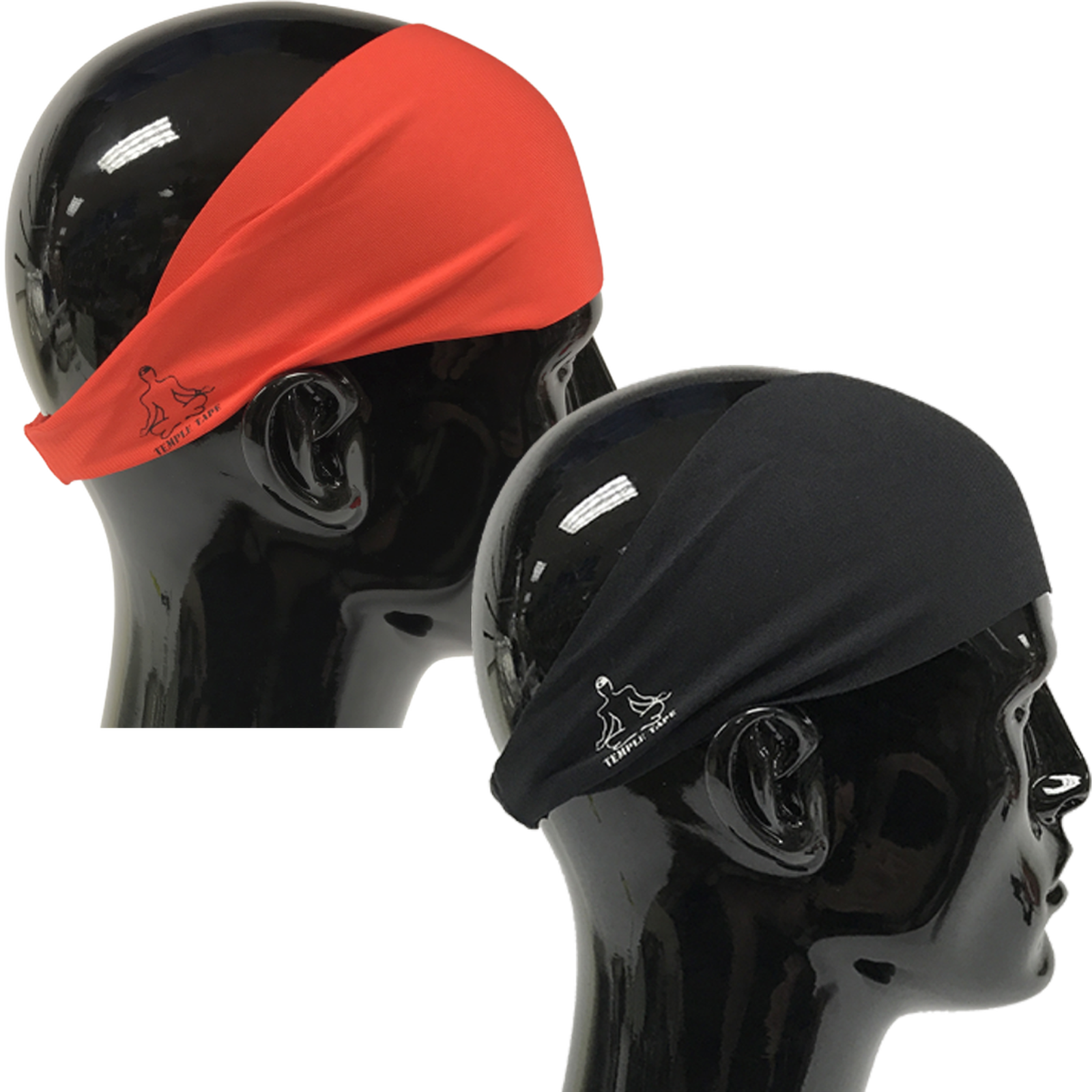 TEMPLE TAPE PERFORMANCE SWEATBANDS - 2 PACK - Color Selection Of Your Choice - TempleTape.com