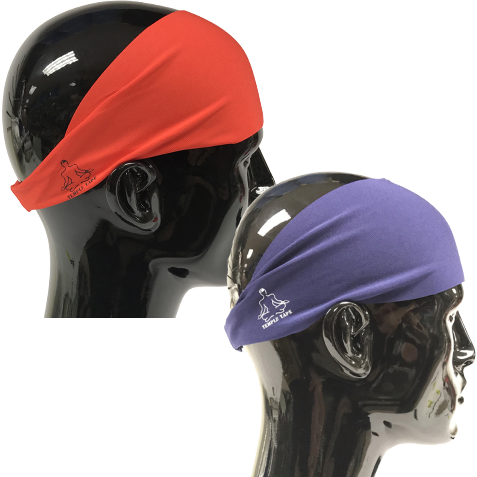 TEMPLE TAPE PERFORMANCE SWEATBANDS - 2 PACK - Color Selection Of Your Choice - TempleTape.com
