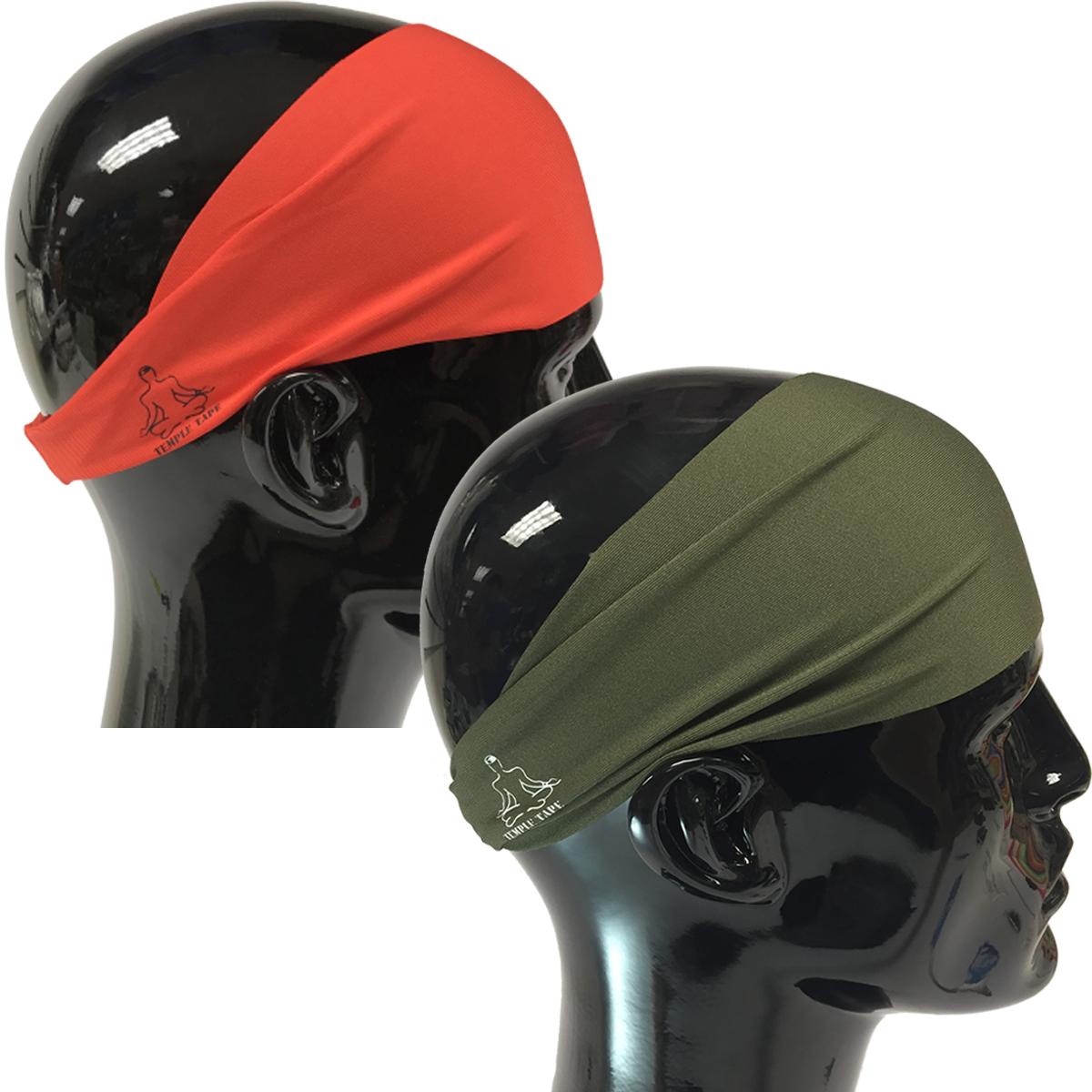 TEMPLE TAPE PERFORMANCE SWEATBANDS - 2 PACK - Color Selection Of Your Choice - TempleTape.com