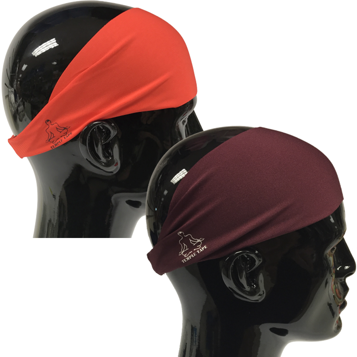 TEMPLE TAPE PERFORMANCE SWEATBANDS - 2 PACK - Color Selection Of Your Choice - TempleTape.com