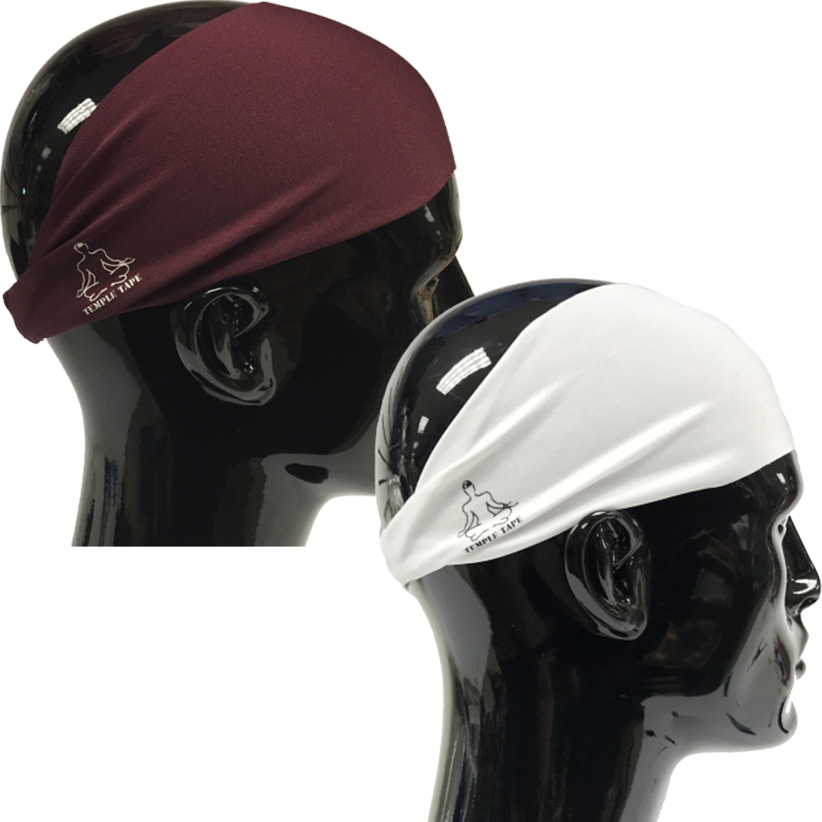 TEMPLE TAPE PERFORMANCE SWEATBANDS - 2 PACK - Color Selection Of Your Choice - TempleTape.com