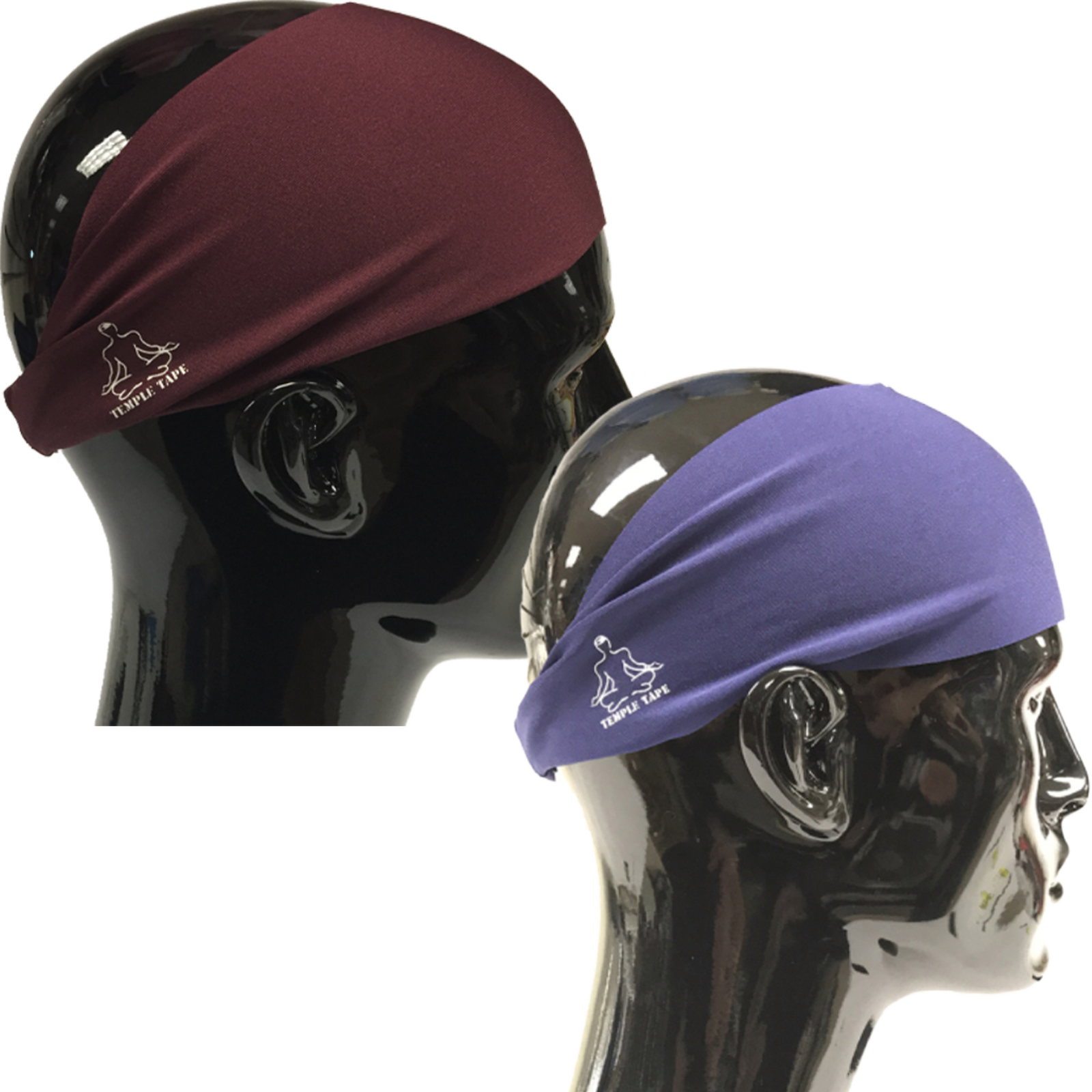 TEMPLE TAPE PERFORMANCE SWEATBANDS - 2 PACK - Color Selection Of Your Choice - TempleTape.com