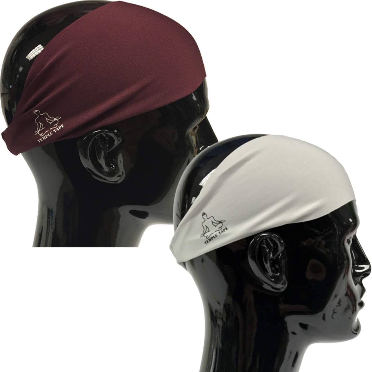 TEMPLE TAPE PERFORMANCE SWEATBANDS - 2 PACK - Color Selection Of Your Choice - TempleTape.com