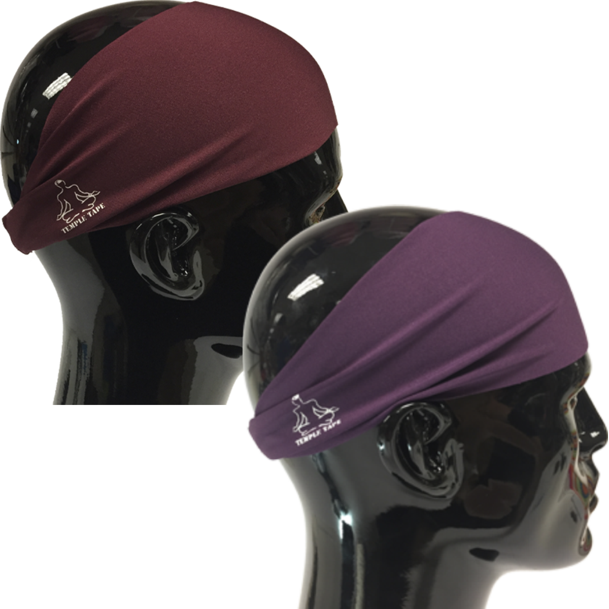 TEMPLE TAPE PERFORMANCE SWEATBANDS - 2 PACK - Color Selection Of Your Choice - TempleTape.com