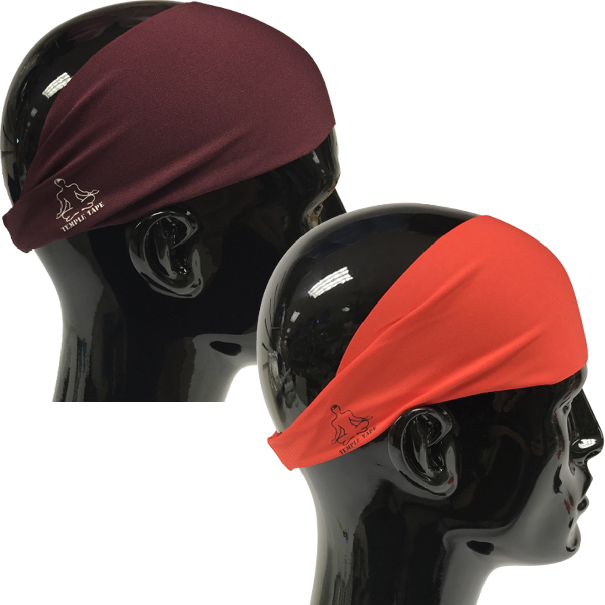 TEMPLE TAPE PERFORMANCE SWEATBANDS - 2 PACK - Color Selection Of Your Choice - TempleTape.com