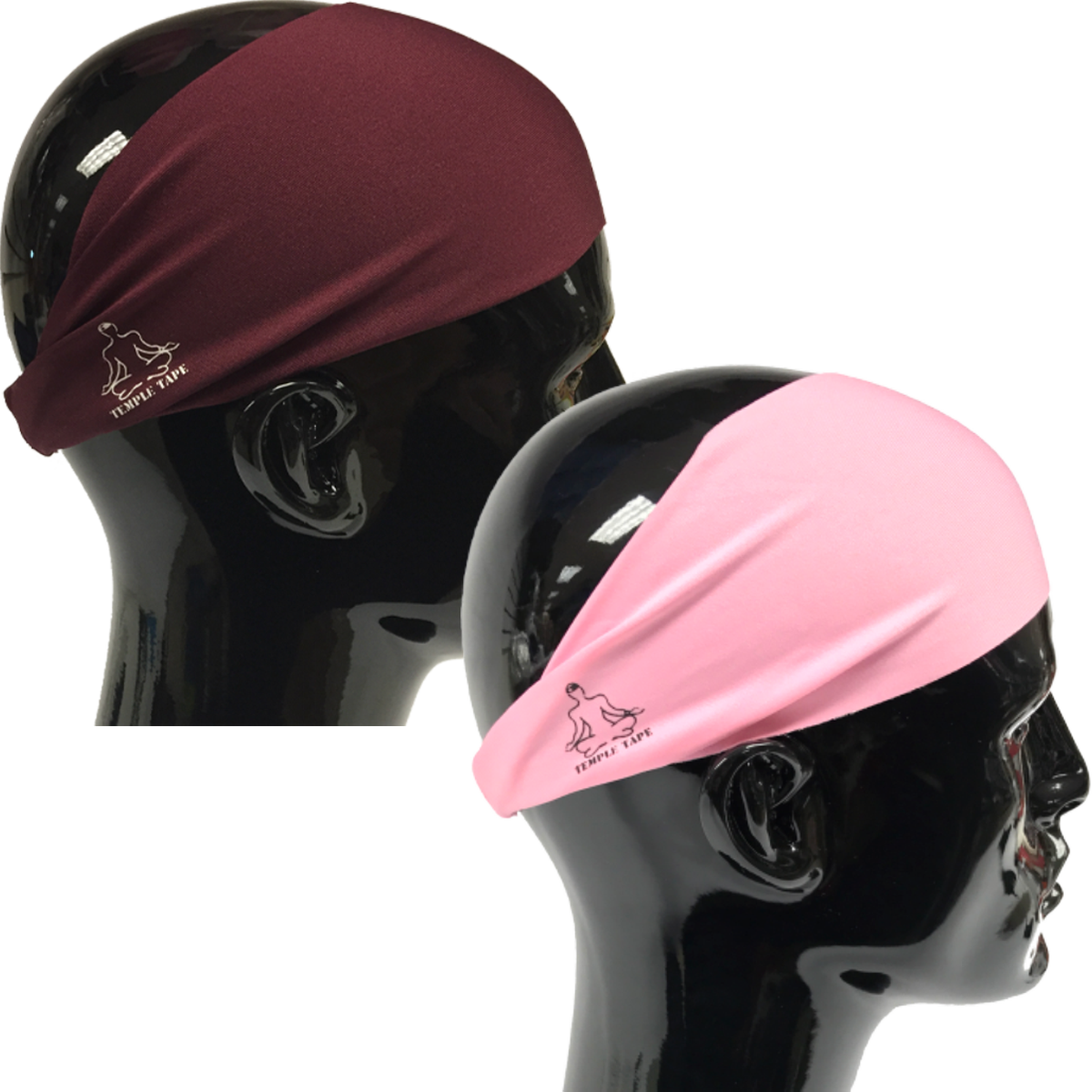 TEMPLE TAPE PERFORMANCE SWEATBANDS - 2 PACK - Color Selection Of Your Choice - TempleTape.com