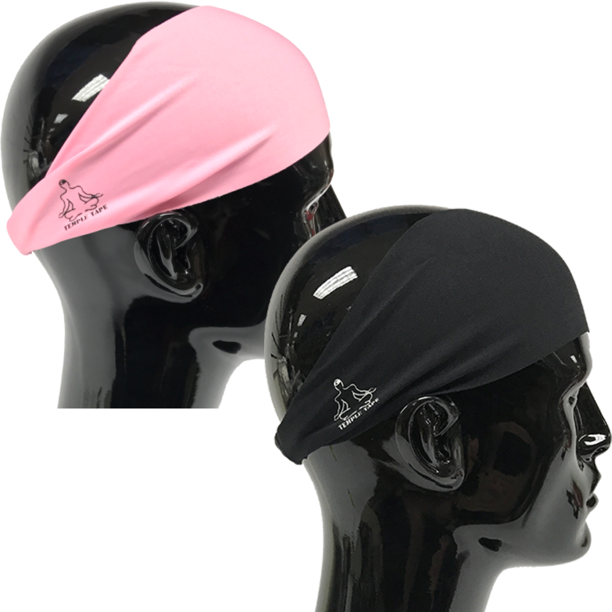 TEMPLE TAPE PERFORMANCE SWEATBANDS - 2 PACK - Color Selection Of Your Choice - TempleTape.com