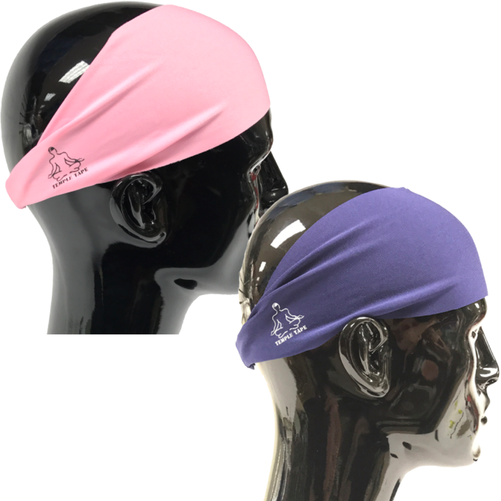 TEMPLE TAPE PERFORMANCE SWEATBANDS - 2 PACK - Color Selection Of Your Choice - TempleTape.com