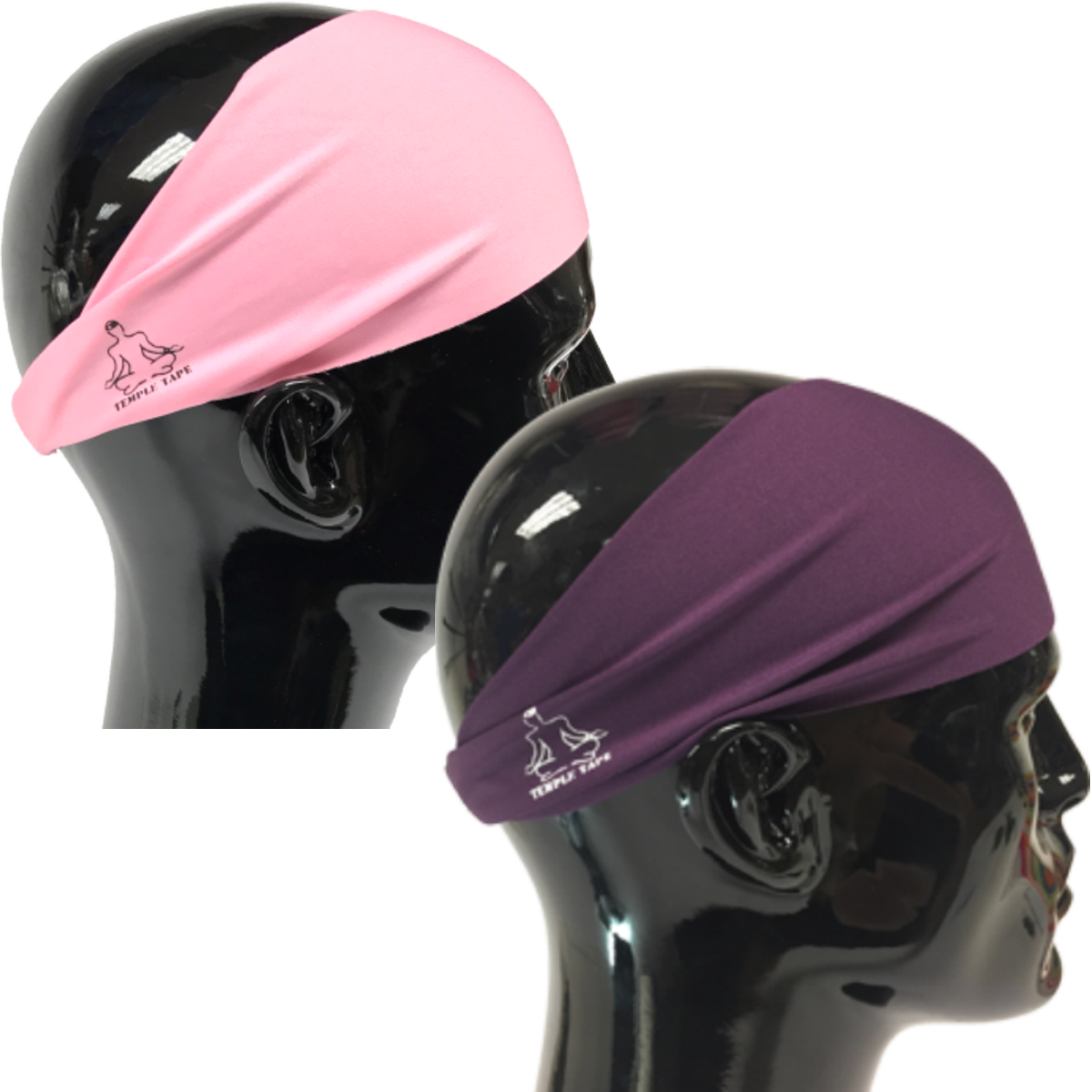 TEMPLE TAPE PERFORMANCE SWEATBANDS - 2 PACK - Color Selection Of Your Choice - TempleTape.com