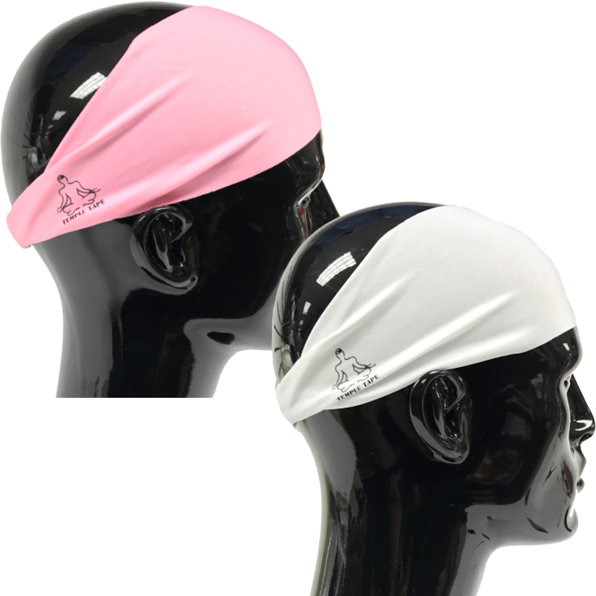 TEMPLE TAPE PERFORMANCE SWEATBANDS - 2 PACK - Color Selection Of Your Choice - TempleTape.com