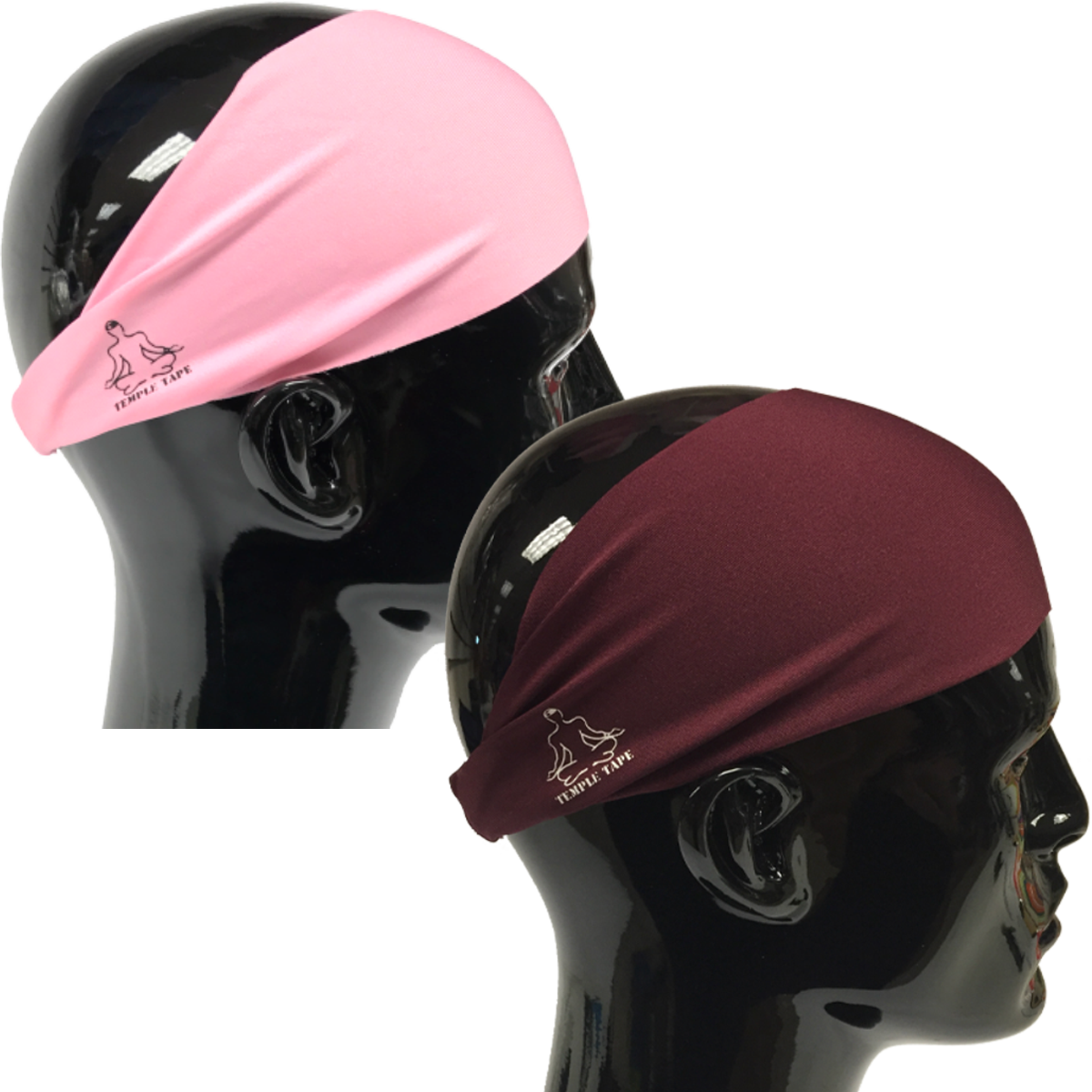 TEMPLE TAPE PERFORMANCE SWEATBANDS - 2 PACK - Color Selection Of Your Choice - TempleTape.com