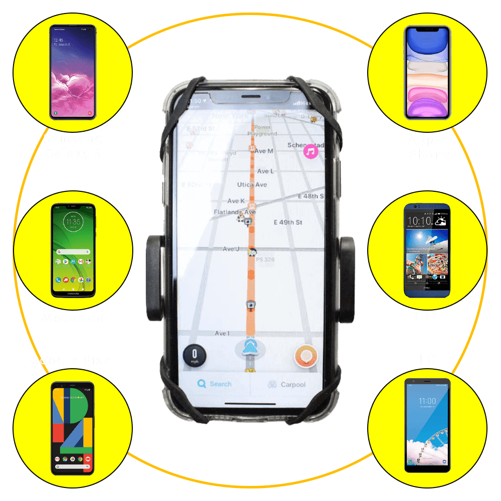 Xtreme Bike Phone Mount - Two-Step Secure-Hold System - TempleTape.com