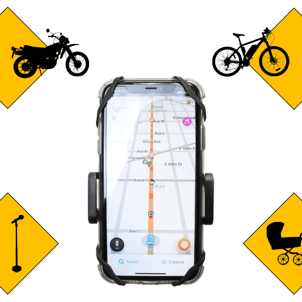 Xtreme Bike Phone Mount - Two-Step Secure-Hold System - TempleTape.com