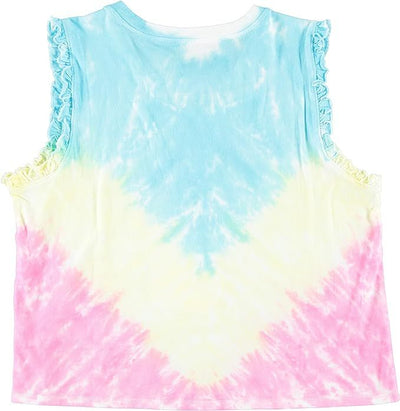 #original_alt_text# - Adorable Care Bears Junior Girls Tie-Dye Crop Top and Shorts Set: Spread Love and Cheer! - TempleTape.com