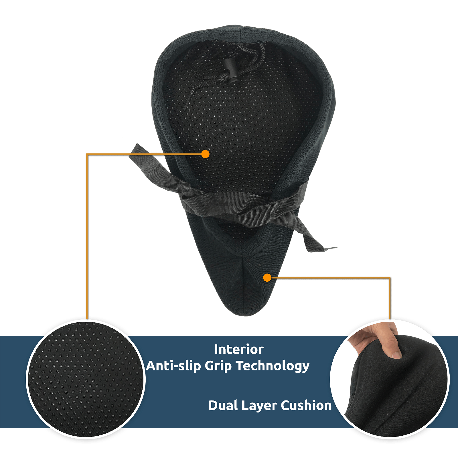 #original_alt_text# - "Premium Elite Series" Ultra Gel Bike Seat Cushion - TempleTape.com