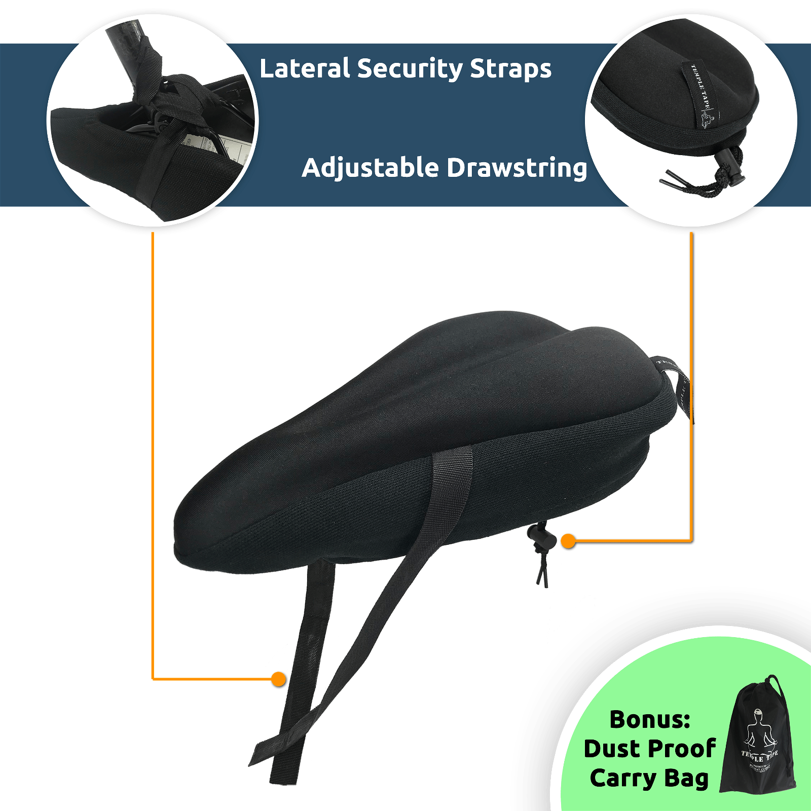 Biking Premium Elite Series Ultra Gel Bike Seat Cushion