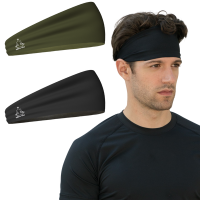 Temple Tape Headband, Sweatband and Sports Headbands Moisture Wicking Workout Sweatbands for Running, Crossfit, Skiing and Bike Helmet Friendly