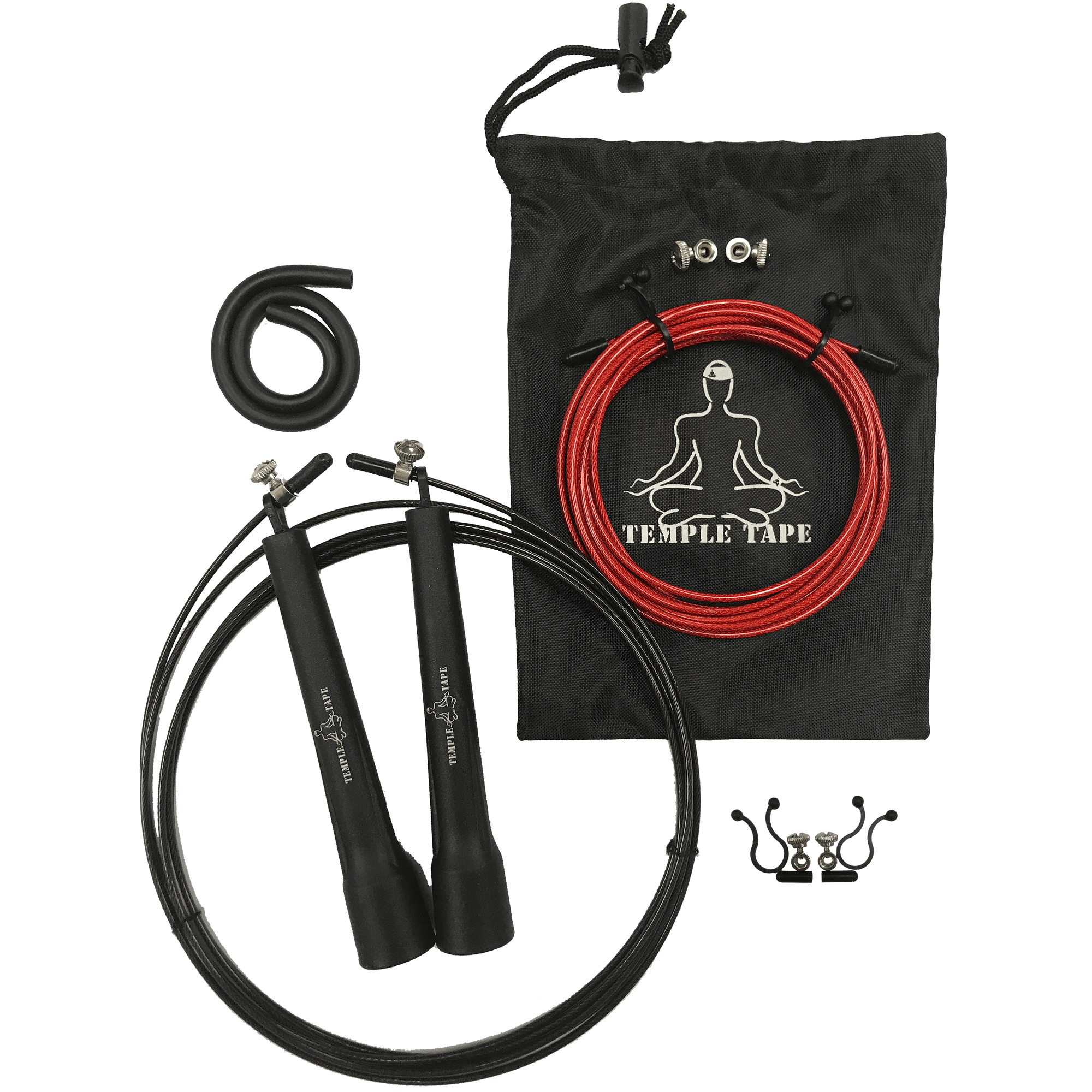 Premium Speed Jump Rope bundle - includes 2 Adjustable ropes, Carry Bag and Extra Parts